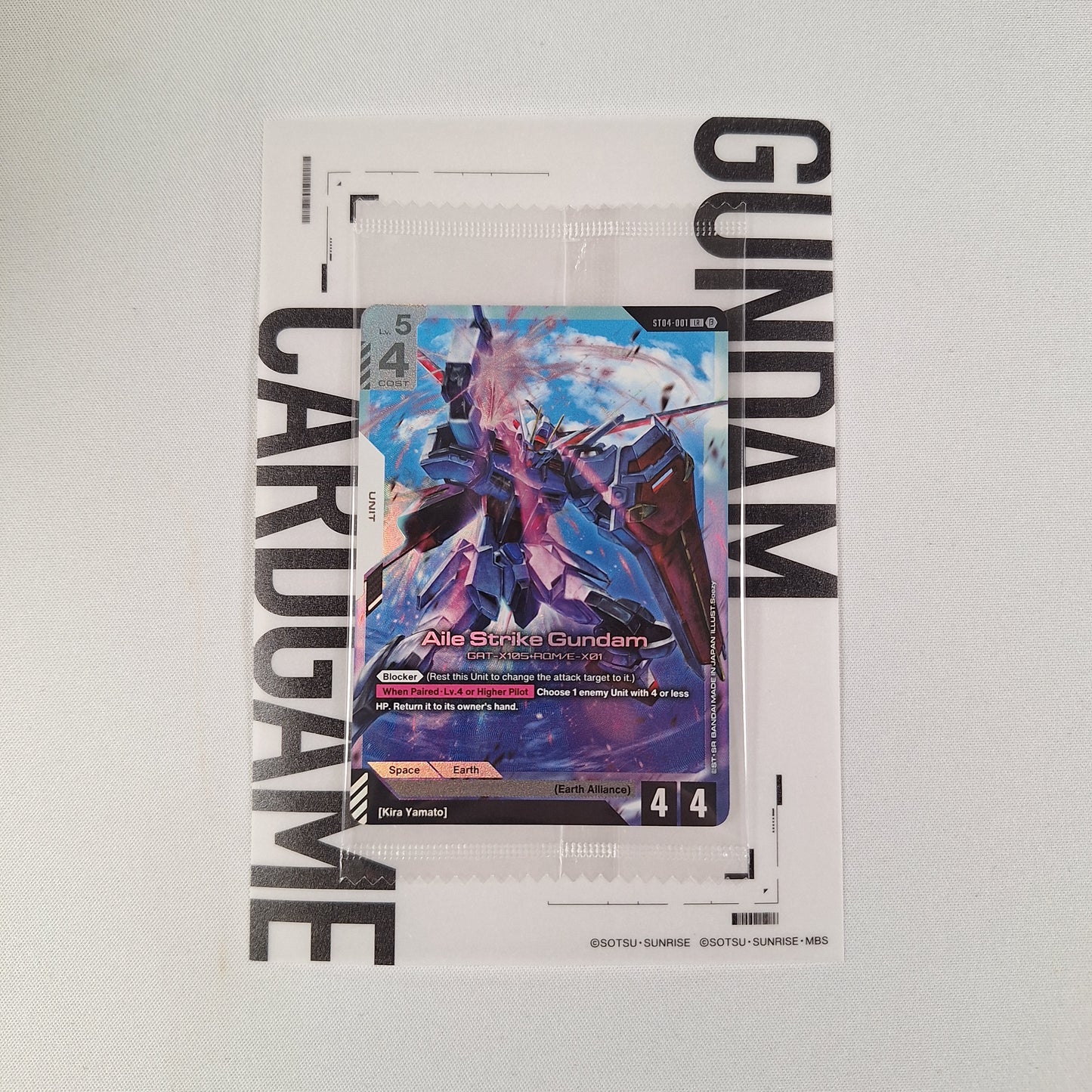 Gundam Card Game - English Beta - Sealed Aile Strike Gundam ST04-001 LR Ver.β