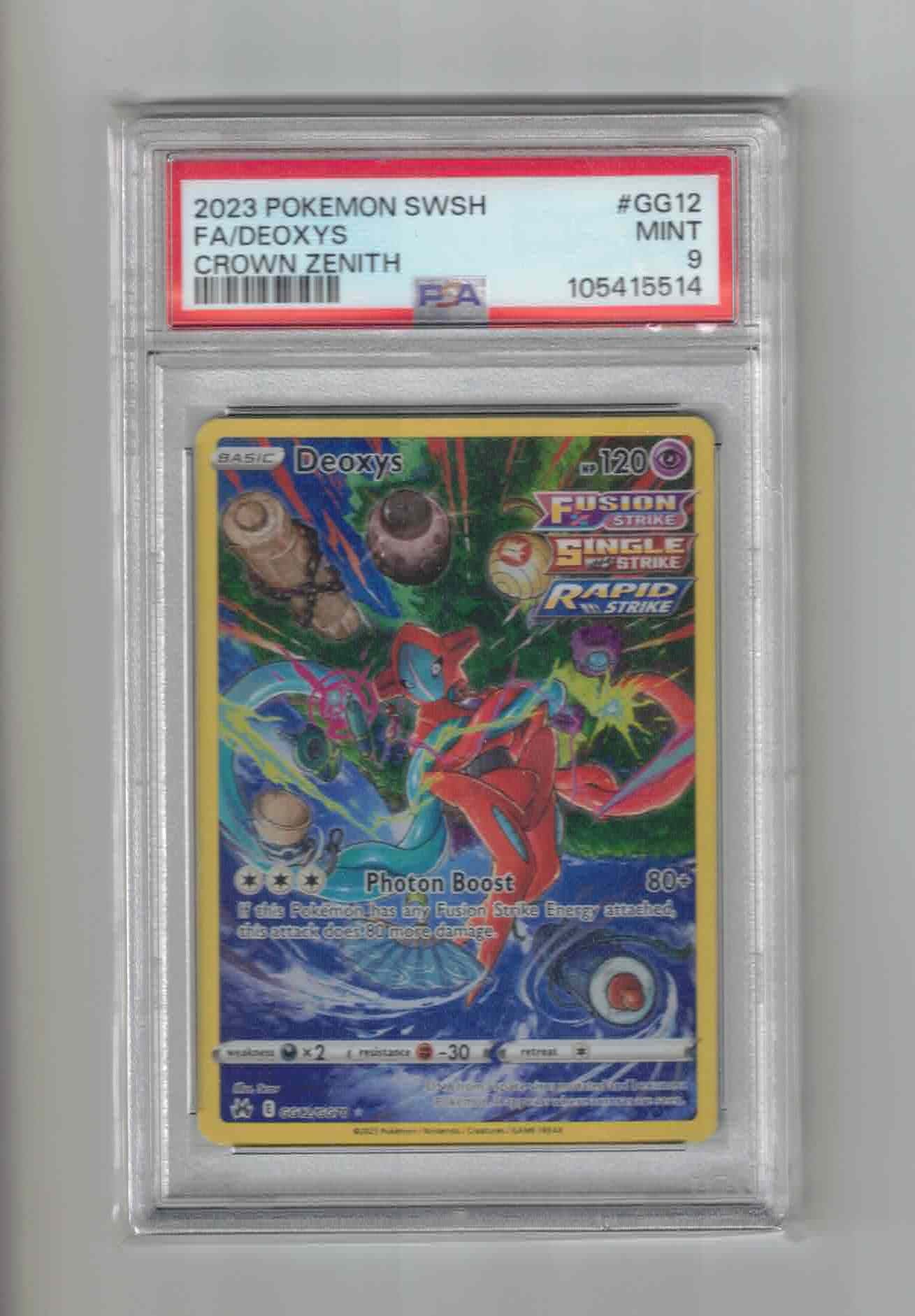 Deoxys #GG12 Pokemon Crown Zenith - PSA 9