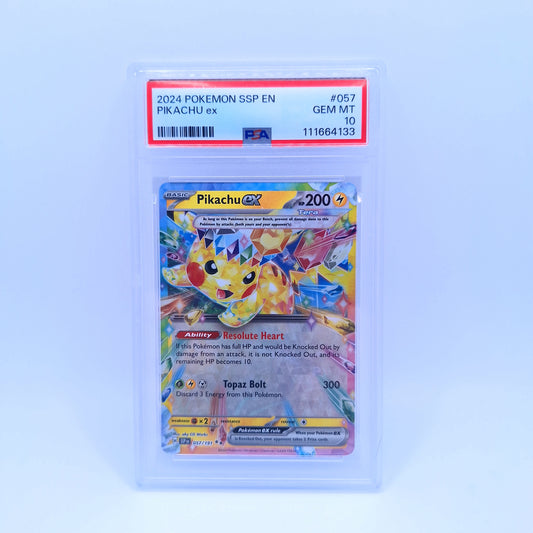 Pikachu ex #57 Surging Sparks - PSA 10