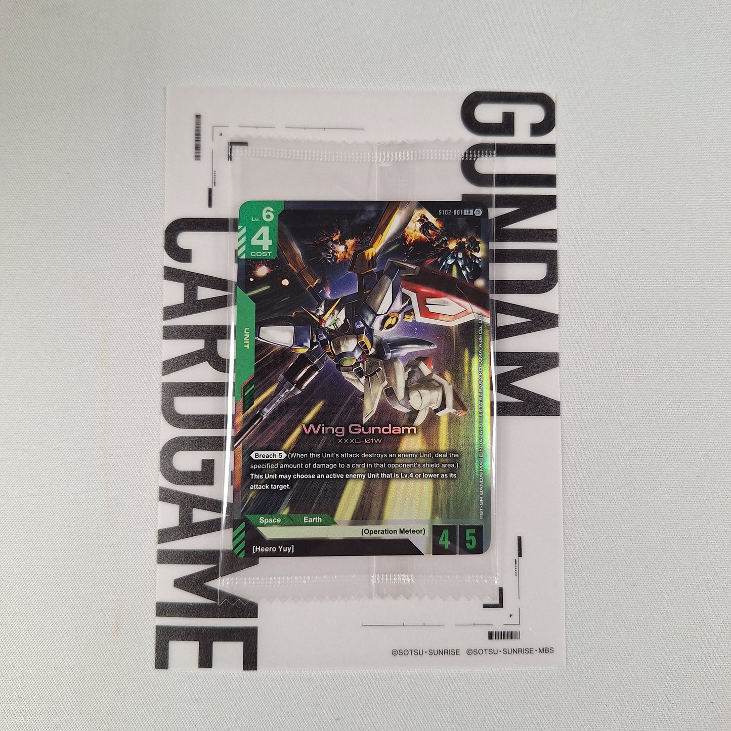 Gundam Card Game - English Beta - Sealed Wing Gundam ST02-001 LR Ver.β
