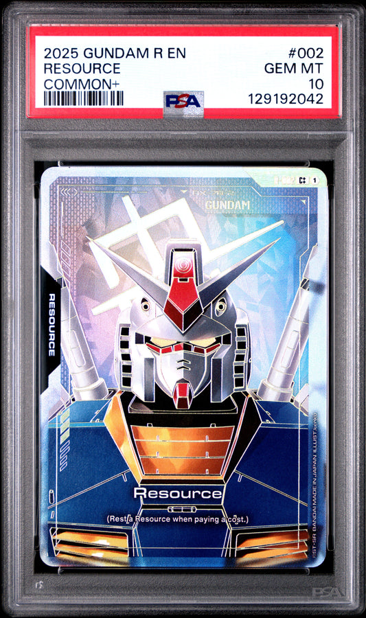 2025 GUNDAM RESOURCE #002 RESOURCE COMMON++ - PSA 10