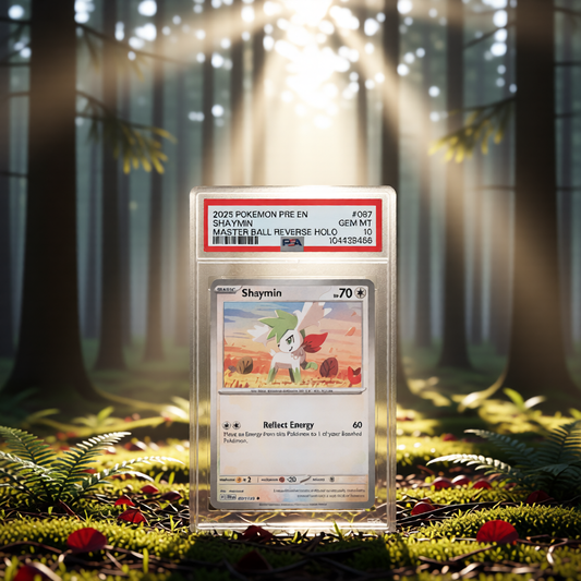 2025 POKEMON PRE EN-PRISMATIC EVOLUTIONS #087 SHAYMIN MASTER BALL REVERSE HOLO - PSA 10